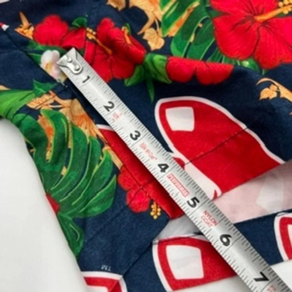 MLB Boston Red Sox Mens Tropical Hibiscus shorts Swim Trunks Navy Red Large